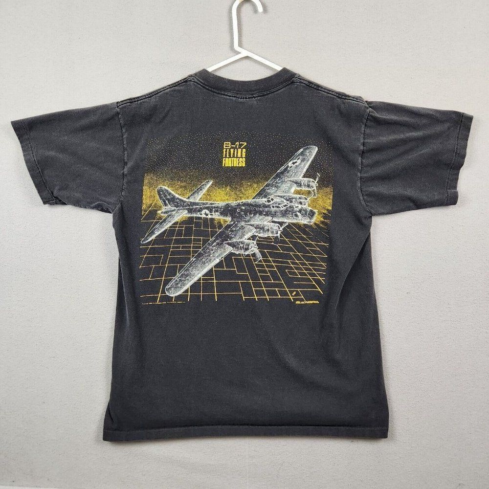 Vintage Blackbird B-17 Flying Fortress single stitch Shirt Black XL